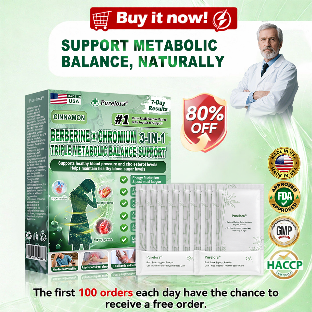💖Online Pharmacy |Purelora® Berberine × Chromium Complete Metabolic Rhythm Kit (🌀 Daily External Patch + Weekly Metabolic Support Powder) ✅ For metabolic balance, blood sugar support, circulation & overall metabolic health