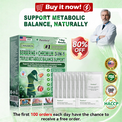 💖Online Pharmacy |Purelora® Berberine × Chromium Complete Metabolic Rhythm Kit (🌀 Daily External Patch + Weekly Metabolic Support Powder) ✅ For metabolic balance, blood sugar support, circulation & overall metabolic health
