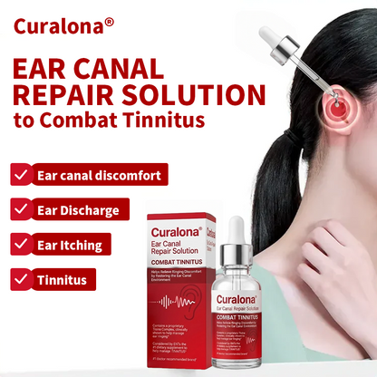 🏥FDA Certified | Curalona® Ear Canal Repair Solution to Combat Tinnitus  Helps Relieve Ringing Discomfort by Restoring the Ear Canal Environment  One Bottle · 7 Days · Designed to Deliver Noticeable Results Within 7 Days