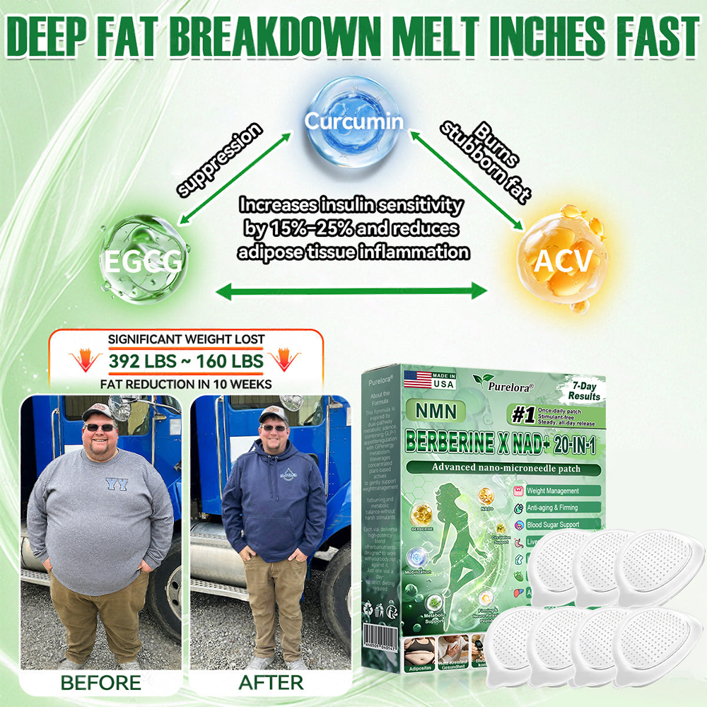 🏥Online Pharmacy | 𝐏𝐮𝐫𝐞𝐥𝐨𝐫𝐚® 𝐍𝐌𝐍 𝐁𝐄𝐑𝐁𝐄𝐑𝐈𝐍𝐄 𝐱 𝐍𝐀𝐃 𝟐𝟎-𝐢𝐧-𝟏 𝐀𝐝𝐯𝐚𝐧𝐜𝐞𝐝 𝐍𝐚𝐧𝐨 𝐌𝐢𝐜𝐫𝐨𝐧𝐞𝐞𝐝𝐥𝐞 𝐏𝐚𝐭𝐜𝐡  (Just once daily, visible changes in 7 days) ✅ Supports weight management, loose skin, diabetes care, sleep apnea, joint comfort, and more