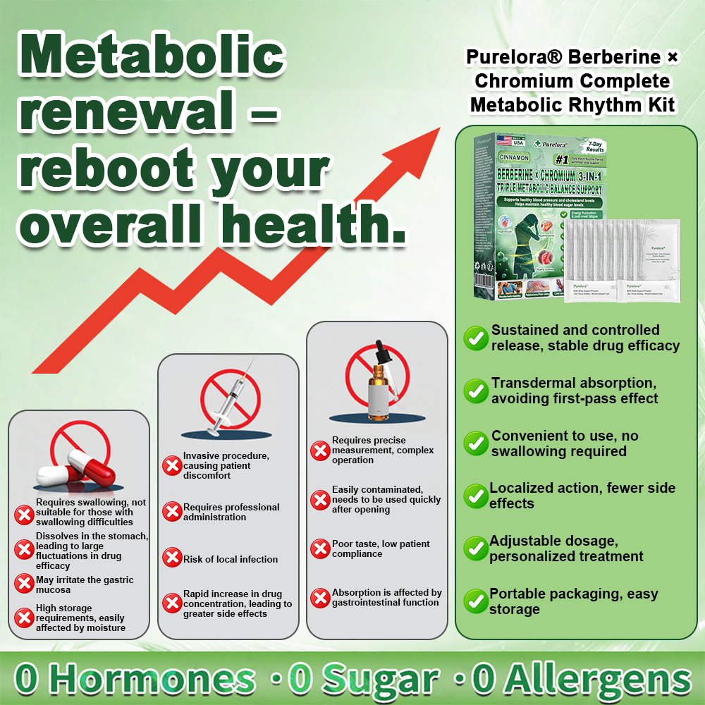 💖Online Pharmacy |Purelora® Berberine × Chromium Complete Metabolic Rhythm Kit (🌀 Daily External Patch + Weekly Metabolic Support Powder) ✅ For metabolic balance, blood sugar support, circulation & overall metabolic health