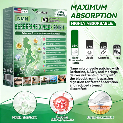 🏥Online Pharmacy | 𝐏𝐮𝐫𝐞𝐥𝐨𝐫𝐚® 𝐍𝐌𝐍 𝐁𝐄𝐑𝐁𝐄𝐑𝐈𝐍𝐄 𝐱 𝐍𝐀𝐃 𝟐𝟎-𝐢𝐧-𝟏 𝐀𝐝𝐯𝐚𝐧𝐜𝐞𝐝 𝐍𝐚𝐧𝐨 𝐌𝐢𝐜𝐫𝐨𝐧𝐞𝐞𝐝𝐥𝐞 𝐏𝐚𝐭𝐜𝐡  (Just once daily, visible changes in 7 days) ✅ Supports weight management, loose skin, diabetes care, sleep apnea, joint comfort, and more