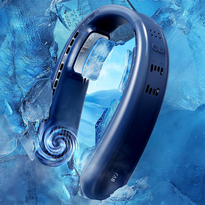 ❄️ BVJ Portable Neck Fan with Dual Semiconductor Cooling | 360° Airflow • Up to 8 Hours Battery Life • 3 Speeds | Perfect for Summer, Travel & Outdoor Use