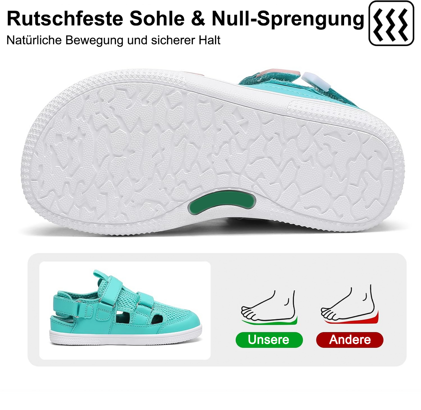 🔥 Barefoot Children's Closed Toe Breathable Summer Shoes with Scratch, Wide Toe and Zero Drop Sandals