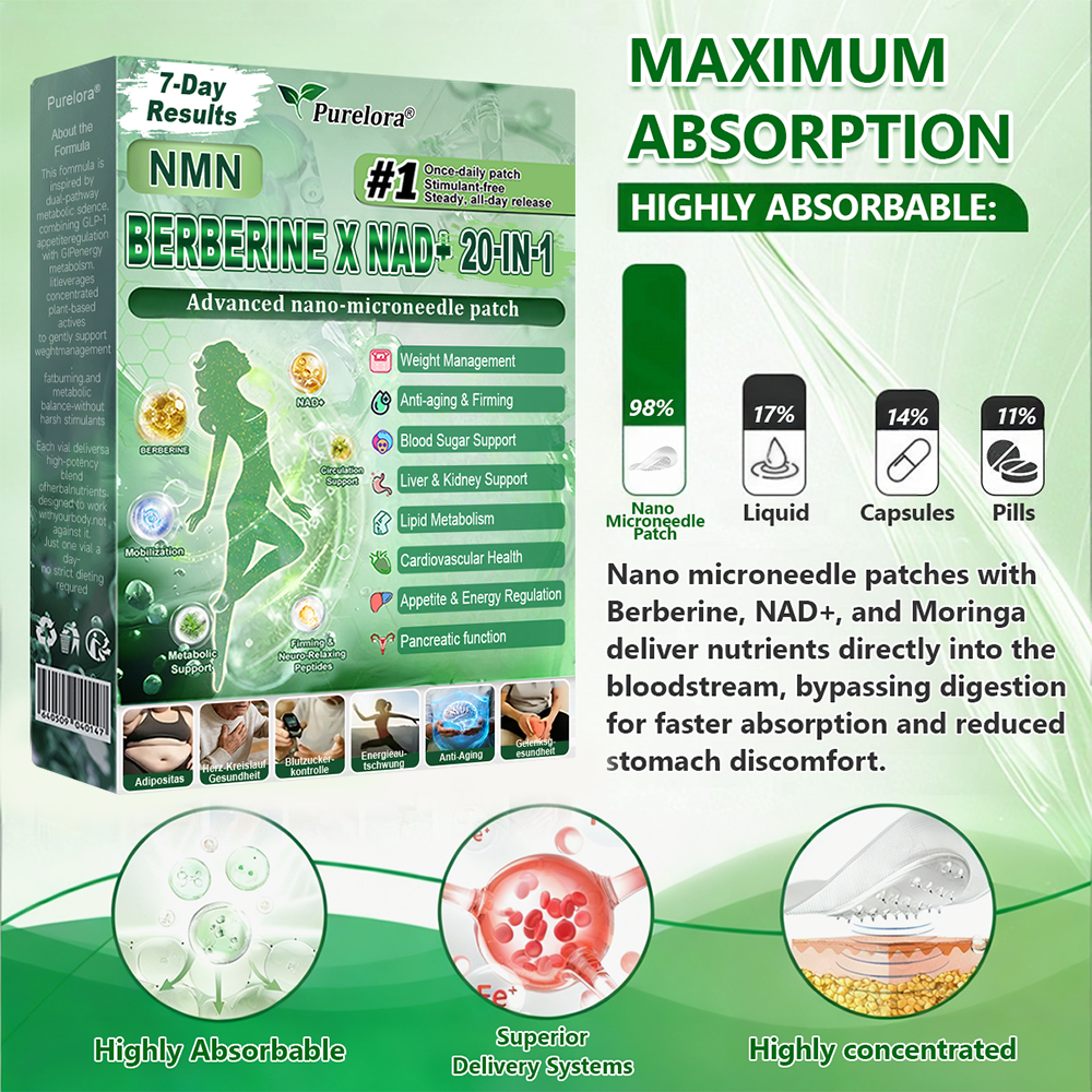💖Online Pharmacy  | 𝐏𝐮𝐫𝐞𝐥𝐨𝐫𝐚® 𝐍𝐌𝐍 𝐁𝐄𝐑𝐁𝐄𝐑𝐈𝐍𝐄 𝐱 𝐍𝐀𝐃 𝟐𝟎-𝐢𝐧-𝟏 𝐀𝐝𝐯𝐚𝐧𝐜𝐞𝐝 𝐍𝐚𝐧𝐨 𝐌𝐢𝐜𝐫𝐨𝐧𝐞𝐞𝐝𝐥𝐞 𝐏𝐚𝐭𝐜𝐡  (Just once daily, visible changes in 7 days) ✅ Supports weight management, loose skin, diabetes care, sleep apnea, joint comfort, and more