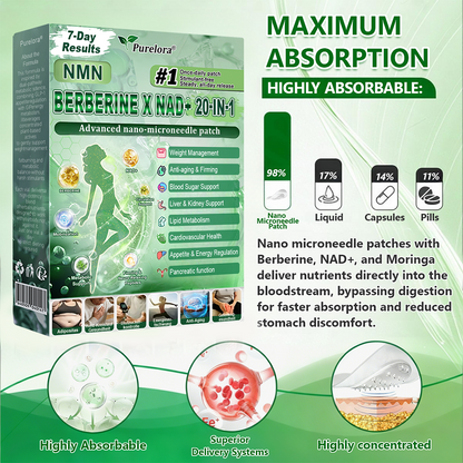 💖Online Pharmacy 💖 | 𝐏𝐮𝐫𝐞𝐥𝐨𝐫𝐚® 𝐍𝐌𝐍 𝐁𝐄𝐑𝐁𝐄𝐑𝐈𝐍𝐄 𝐱 𝐍𝐀𝐃 𝟐𝟎-𝐢𝐧-𝟏 𝐀𝐝𝐯𝐚𝐧𝐜𝐞𝐝 𝐍𝐚𝐧𝐨 𝐌𝐢𝐜𝐫𝐨𝐧𝐞𝐞𝐝𝐥𝐞 𝐏𝐚𝐭𝐜𝐡  (Just once daily, visible changes in 7 days) ✅ Supports weight management, loose skin, diabetes care, sleep apnea, joint comfort, and more