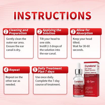 🏥FDA Certified | Curalona® Ear Canal Repair Solution to Combat Tinnitus  Helps Relieve Ringing Discomfort by Restoring the Ear Canal Environment  One Bottle · 7 Days · Designed to Deliver Noticeable Results Within 7 Days