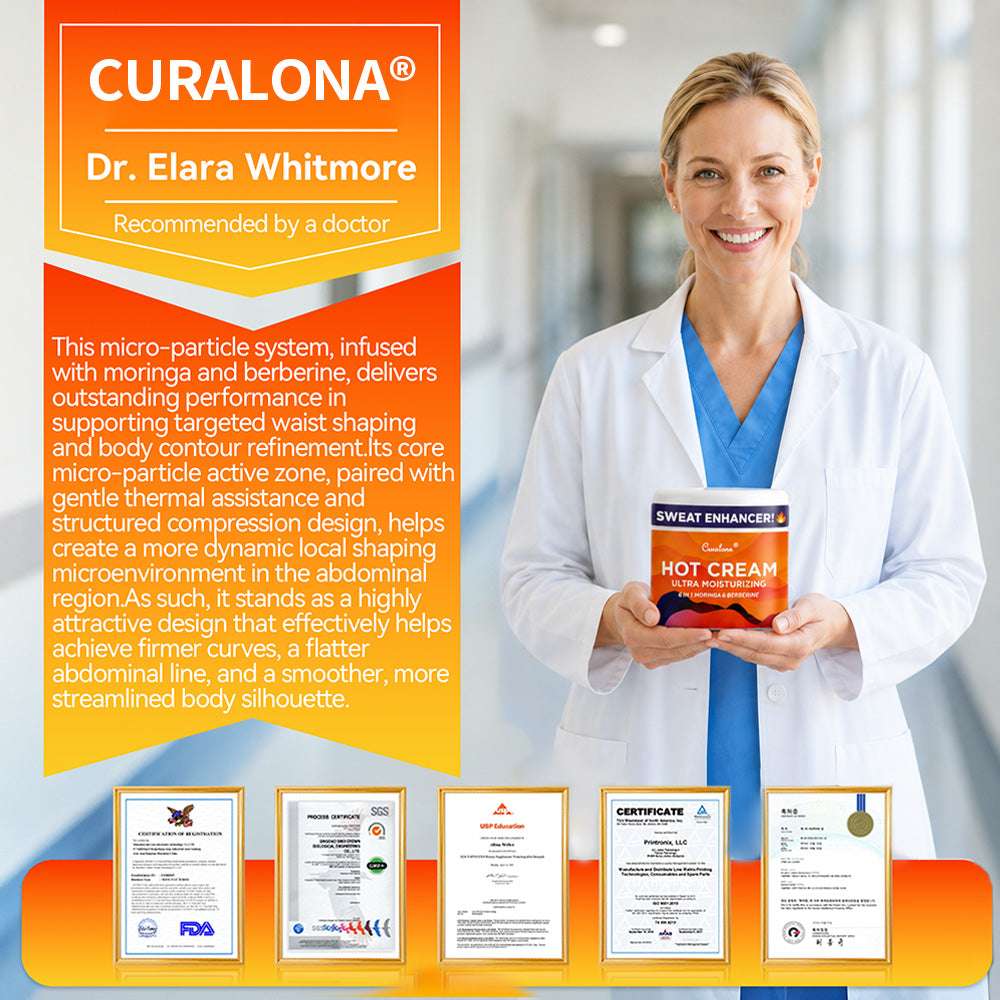 Curalona® 🔥 Moringa & Berberine 6-In-1 Hot Cream – Sweat Enhancer & Body Sculpting Cream