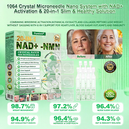 🔥New Arrival Purelora® Crystal Microneedle Nano System with NAD⁺ Activation & 20-in-1 Slim & Healthy Pacth Solution