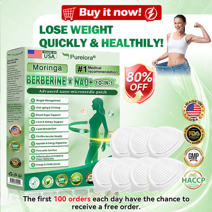 🏥FDA Certified| Purelora® Moringa Berberine × NAD⁺ 10-in-1 Nano Microneedle Patch (Just once daily, visible changes in 7 days) ✅ Supports weight management, loose skin, diabetes care, sleep apnea, joint comfort, and more2