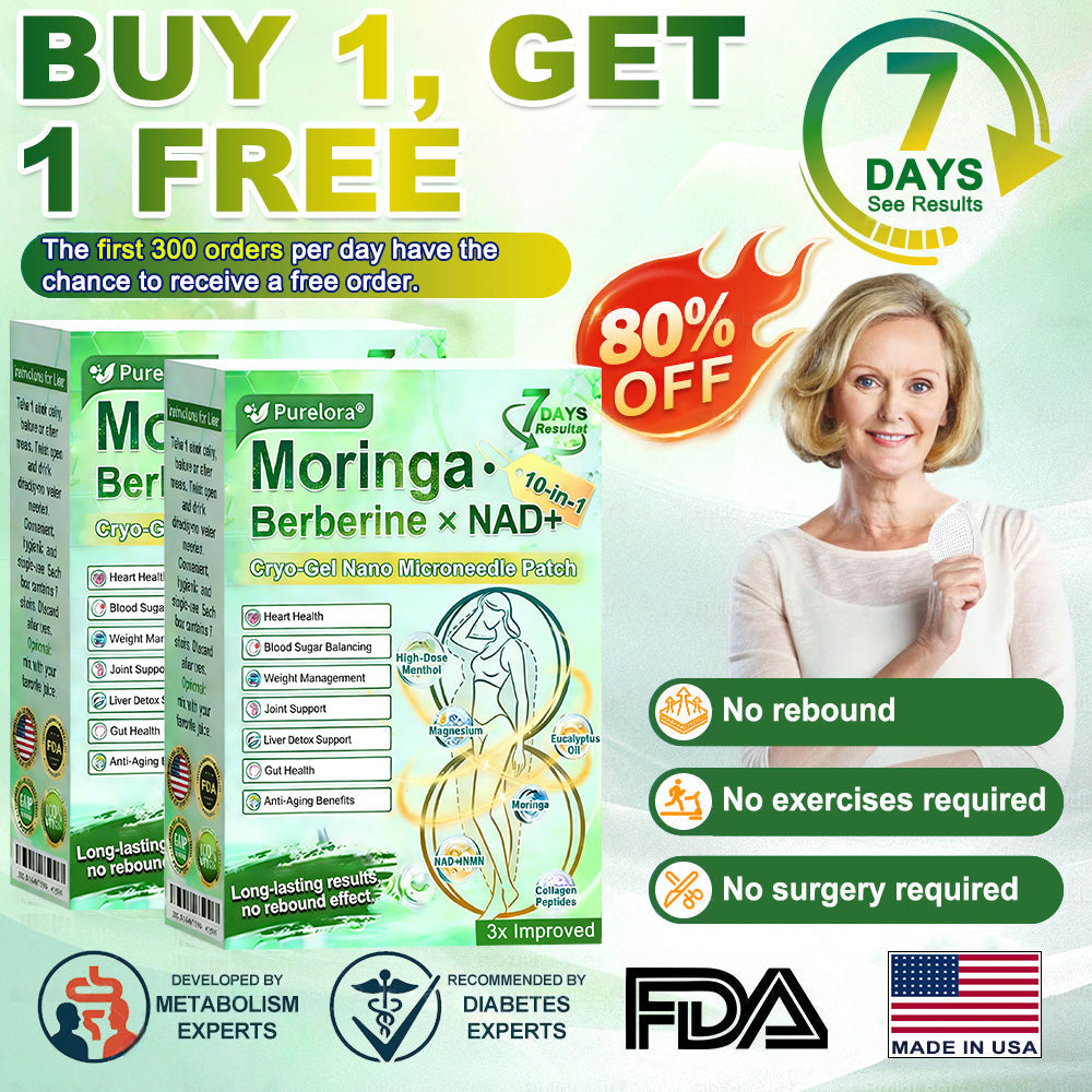 💖New Release 🎉 — Enjoy 80% OFF Today | 🇺🇸 Purelora® Moringa · Berberine × NAD+ 10-in-1 Liposomal Cryo-Gel Nano Microneedle Firming Patch ✅ Advanced Cryo-Metabolic Support: Freeze Fat, Firm Skin, & Flush Edema Instantly.