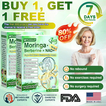 💖New Release 🎉 — Enjoy 80% OFF Today | 🇺🇸 Purelora® Moringa · Berberine × NAD+ 10-in-1 Liposomal Cryo-Gel Nano Microneedle Firming Patch ✅ Advanced Cryo-Metabolic Support: Freeze Fat, Firm Skin, & Flush Edema Instantly.