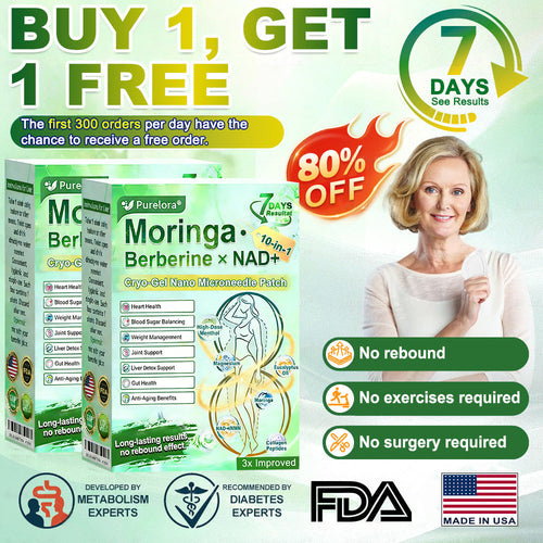 💖New Release 🎉 — Enjoy 80% OFF Today | 🇺🇸 Purelora® Moringa · Berberine × NAD+ 10-in-1 Liposomal Cryo-Gel Nano Microneedle Firming Patch ✅ Advanced Cryo-Metabolic Support: Freeze Fat, Firm Skin, & Flush Edema Instantly.