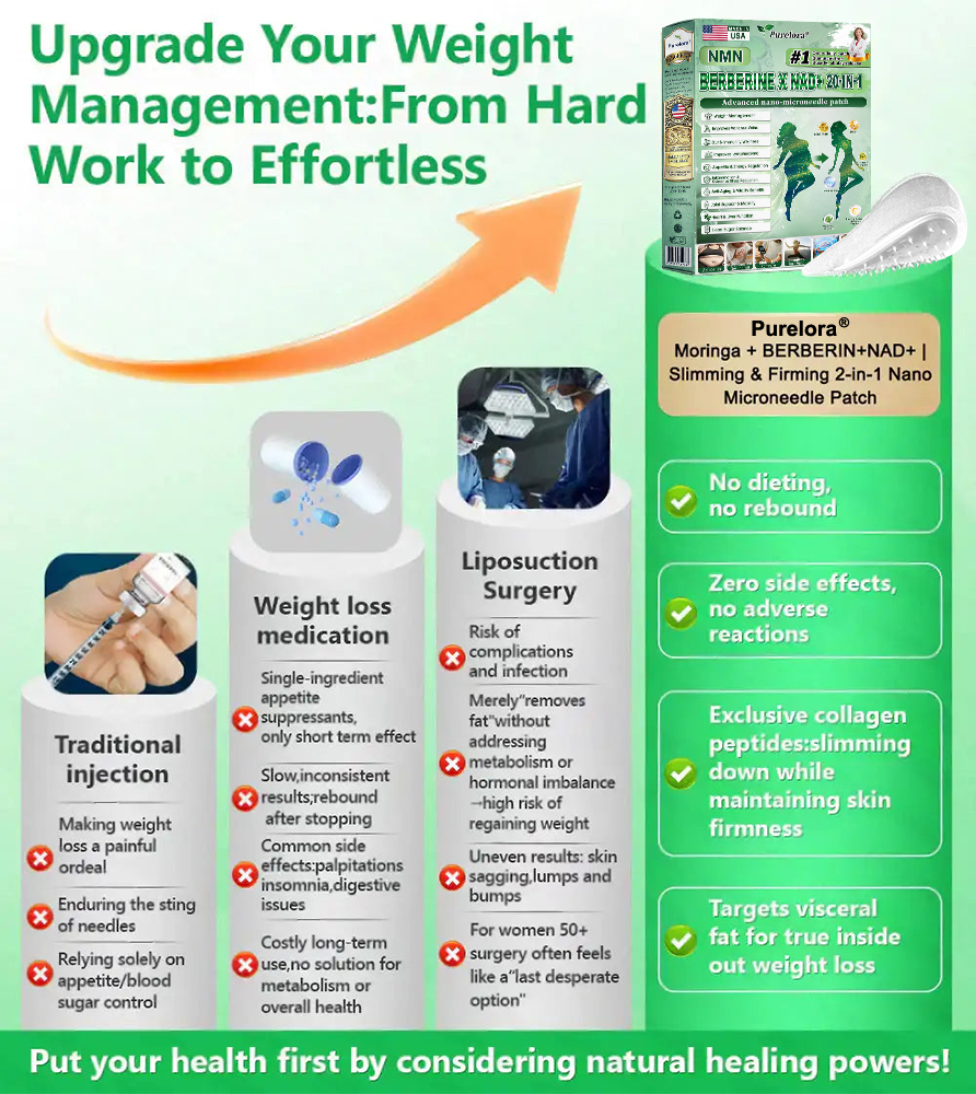🔥Online Pharmacy🏥 | 𝐏𝐮𝐫𝐞𝐥𝐨𝐫𝐚® 𝐍𝐌𝐍 𝐁𝐄𝐑𝐁𝐄𝐑𝐈𝐍𝐄 𝐱 𝐍𝐀𝐃 𝟐𝟎-𝐢𝐧-𝟏 𝐀𝐝𝐯𝐚𝐧𝐜𝐞𝐝 𝐍𝐚𝐧𝐨 𝐌𝐢𝐜𝐫𝐨𝐧𝐞𝐞𝐝𝐥𝐞 𝐏𝐚𝐭𝐜𝐡  (Just once daily, visible changes in 7 days) ✅ Supports weight management, loose skin, diabetes care, sleep apnea, joint comfort, and more
