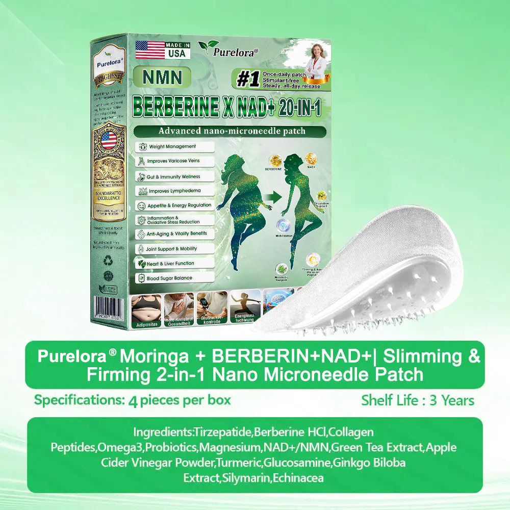 🔥 New Arrival | Curalona® Upgraded 10-in-1 Microneedle Patch – Berberine & NAD+ for Metabolic Support, Bakuchiol for Skin Renewal, Boswellia for Joint Comfort – Day & Night Transdermal Patch – 7 Patches – Visible Results in 7 Days
