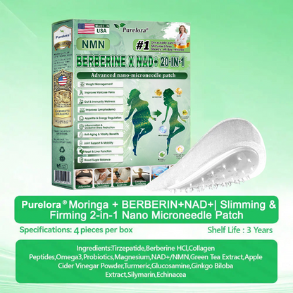🔥 New Arrival | Curalona® Upgraded 10-in-1 Microneedle Patch – Berberine & NAD+ for Metabolic Support, Bakuchiol for Skin Renewal, Boswellia for Joint Comfort – Day & Night Transdermal Patch – 7 Patches – Visible Results in 7 Days