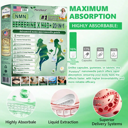 🔥Online Pharmacy🏥 | 𝐏𝐮𝐫𝐞𝐥𝐨𝐫𝐚® 𝐍𝐌𝐍 𝐁𝐄𝐑𝐁𝐄𝐑𝐈𝐍𝐄 𝐱 𝐍𝐀𝐃 𝟐𝟎-𝐢𝐧-𝟏 𝐀𝐝𝐯𝐚𝐧𝐜𝐞𝐝 𝐍𝐚𝐧𝐨 𝐌𝐢𝐜𝐫𝐨𝐧𝐞𝐞𝐝𝐥𝐞 𝐏𝐚𝐭𝐜𝐡  (Just once daily, visible changes in 7 days) ✅ Supports weight management, loose skin, diabetes care, sleep apnea, joint comfort, and more