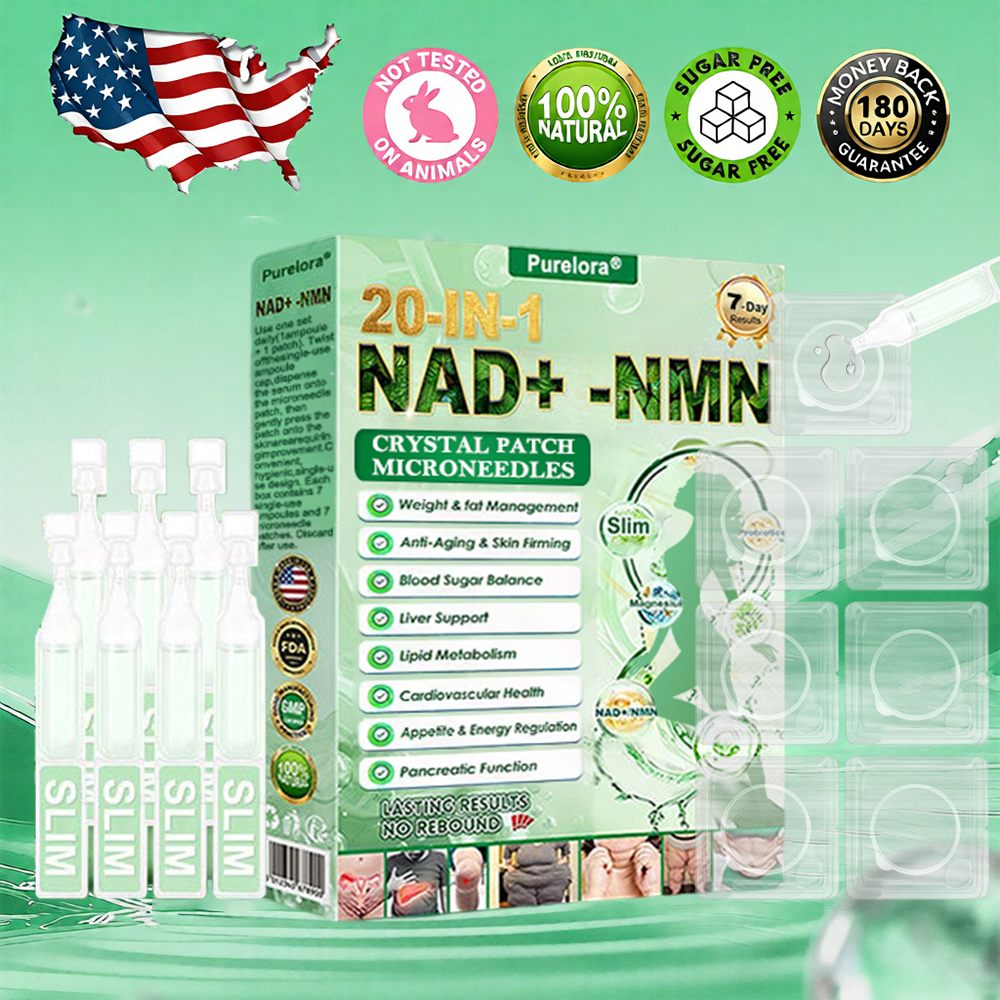 [FDA-Registered & GMP Certified] 👩‍⚕️Purelora® 1064 Crystal Microneedle Nano System with NAD⁺ Activation & 20-in-1 Slim & Healthy Pacth Solution