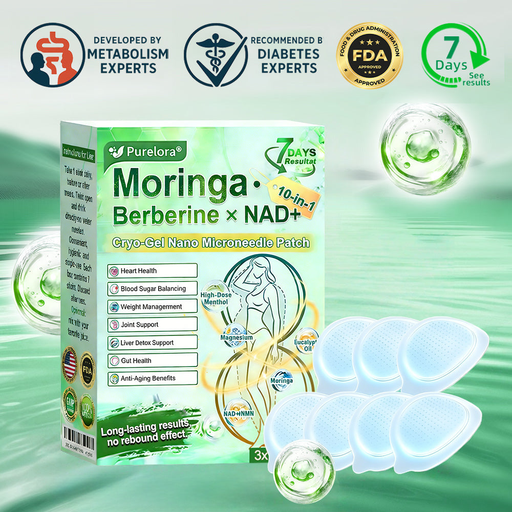 💖New Release 🎉 — Enjoy 80% OFF Today | 🇺🇸 Purelora® Moringa · Berberine × NAD+ 10-in-1 Liposomal Cryo-Gel Nano Microneedle Firming Patch ✅ Advanced Cryo-Metabolic Support: Freeze Fat, Firm Skin, & Flush Edema Instantly.