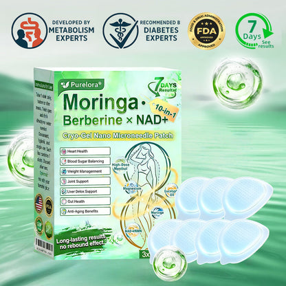 💖New Release 🎉 — Enjoy 80% OFF Today | 🇺🇸 Purelora® Moringa · Berberine × NAD+ 10-in-1 Liposomal Cryo-Gel Nano Microneedle Firming Patch ✅ Advanced Cryo-Metabolic Support: Freeze Fat, Firm Skin, & Flush Edema Instantly.