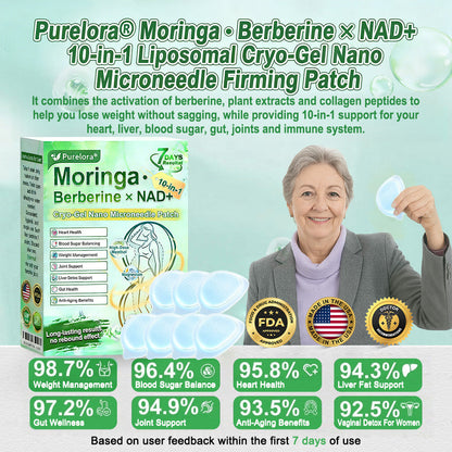 💖New Release 🎉 — Enjoy 80% OFF Today | 🇺🇸 Purelora® Moringa · Berberine × NAD+ 10-in-1 Liposomal Cryo-Gel Nano Microneedle Firming Patch ✅ Advanced Cryo-Metabolic Support: Freeze Fat, Firm Skin, & Flush Edema Instantly.