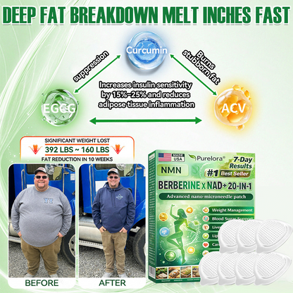 🏥Online Pharmacy | 𝐏𝐮𝐫𝐞𝐥𝐨𝐫𝐚® 𝐍𝐌𝐍 𝐁𝐄𝐑𝐁𝐄𝐑𝐈𝐍𝐄 𝐱 𝐍𝐀𝐃 𝟐𝟎-𝐢𝐧-𝟏 𝐀𝐝𝐯𝐚𝐧𝐜𝐞𝐝 𝐍𝐚𝐧𝐨 𝐌𝐢𝐜𝐫𝐨𝐧𝐞𝐞𝐝𝐥𝐞 𝐏𝐚𝐭𝐜𝐡  (Just once daily, visible changes in 7 days) ✅ Supports weight management, loose skin, diabetes care, sleep apnea, joint comfort, and more