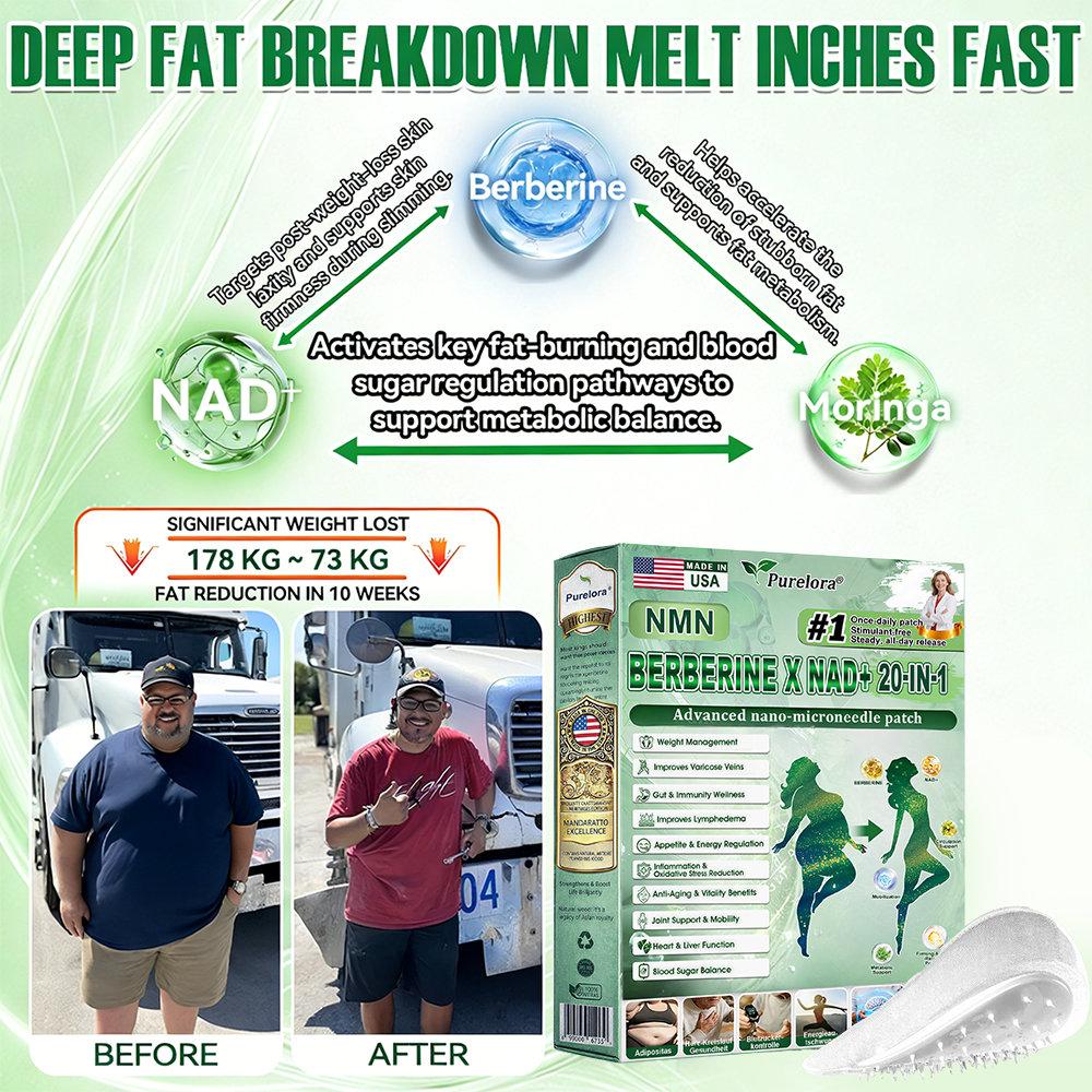 🔥Online Pharmacy🏥 | 𝐏𝐮𝐫𝐞𝐥𝐨𝐫𝐚® 𝐍𝐌𝐍 𝐁𝐄𝐑𝐁𝐄𝐑𝐈𝐍𝐄 𝐱 𝐍𝐀𝐃 𝟐𝟎-𝐢𝐧-𝟏 𝐀𝐝𝐯𝐚𝐧𝐜𝐞𝐝 𝐍𝐚𝐧𝐨 𝐌𝐢𝐜𝐫𝐨𝐧𝐞𝐞𝐝𝐥𝐞 𝐏𝐚𝐭𝐜𝐡  (Just once daily, visible changes in 7 days) ✅ Supports weight management, loose skin, diabetes care, sleep apnea, joint comfort, and more