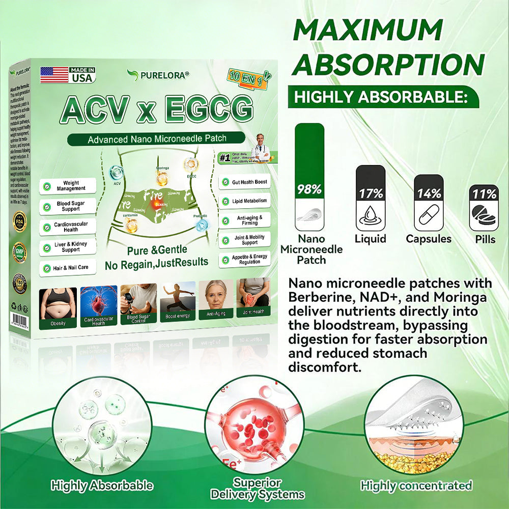 🔥📢 𝐏𝐮𝐫𝐞𝐥𝐨𝐫𝐚® 𝐀𝐂𝐕 × 𝐄𝐆𝐂𝐆 𝟏𝟎-𝐢𝐧-𝟏 𝐀𝐝𝐯𝐚𝐧𝐜𝐞𝐝 𝐍𝐚𝐧𝐨 𝐌𝐢𝐜𝐫𝐨𝐧𝐞𝐞𝐝𝐥𝐞 𝐏𝐚𝐭𝐜𝐡 (💧𝐉𝐮𝐬𝐭 𝐨𝐧𝐜𝐞 𝐚 𝐝𝐚𝐲, 𝐯𝐢𝐬𝐢𝐛𝐥𝐞 𝐜𝐡𝐚𝐧𝐠𝐞𝐬 𝐢𝐧 𝟕 𝐝𝐚𝐲𝐬) ✅𝐅𝐨𝐫 𝐨𝐛𝐞𝐬𝐢𝐭𝐲, 🅛🅞🅞🅢🅔 🅢🅚🅘🅝,𝐝𝐢𝐚𝐛𝐞𝐭𝐞𝐬, 𝐬𝐥𝐞𝐞𝐩 𝐚𝐩𝐧𝐞𝐚, 𝐣𝐨𝐢𝐧𝐭 𝐢𝐬𝐬𝐮𝐞𝐬, 𝐚𝐧𝐝 𝐦𝐨𝐫𝐞