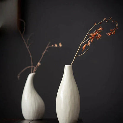 Classic White Ceramic Table Vase