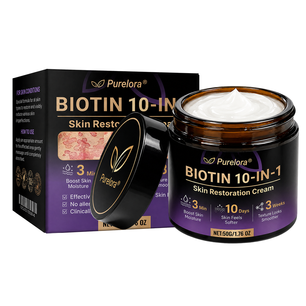 Made and Shipped from the USA 🍁 Purelora® Biotin 10-in-1 Skin Repair Cream — Last Day of Sale: 75% Off
