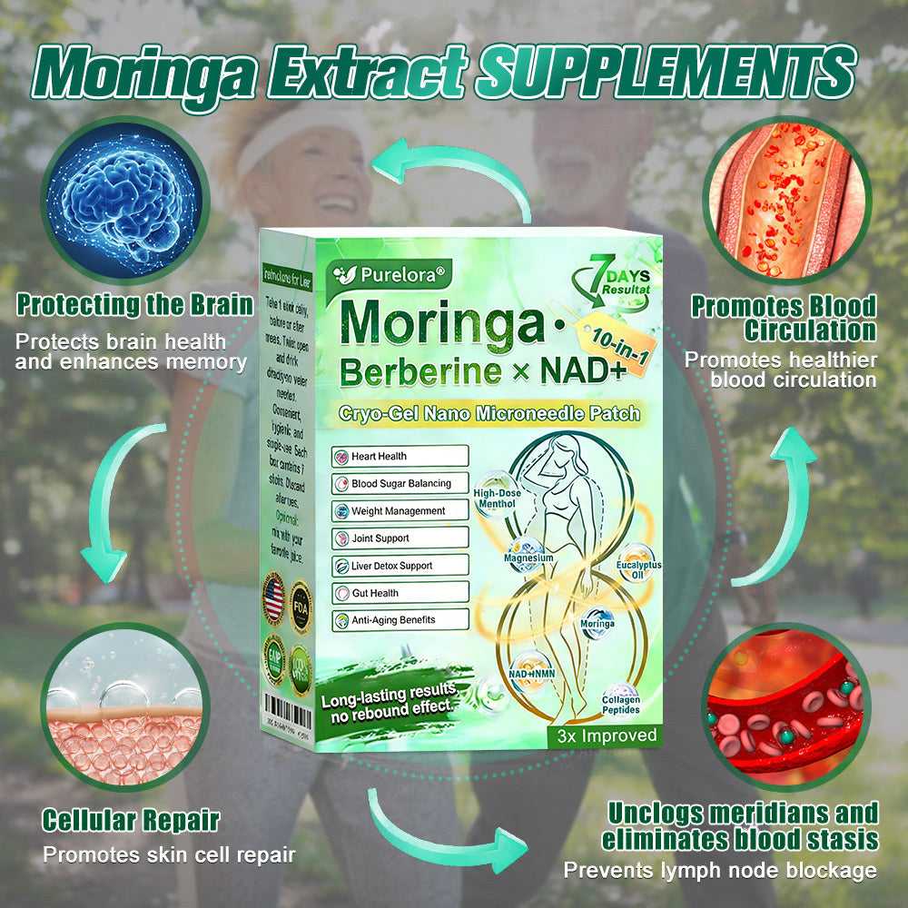 💖New Release 🎉 — Enjoy 80% OFF Today | 🇺🇸 Purelora® Moringa · Berberine × NAD+ 10-in-1 Liposomal Cryo-Gel Nano Microneedle Firming Patch ✅ Advanced Cryo-Metabolic Support: Freeze Fat, Firm Skin, & Flush Edema Instantly.