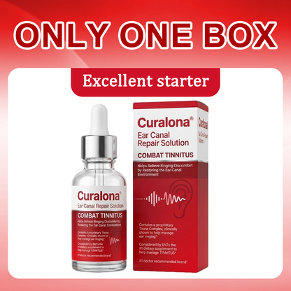 🏥FDA Certified | Curalona® Ear Canal Repair Solution to Combat Tinnitus  Helps Relieve Ringing Discomfort by Restoring the Ear Canal Environment  One Bottle · 7 Days · Designed to Deliver Noticeable Results Within 7 Days