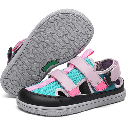 🔥 Barefoot Children's Closed Toe Breathable Summer Shoes with Scratch, Wide Toe and Zero Drop Sandals