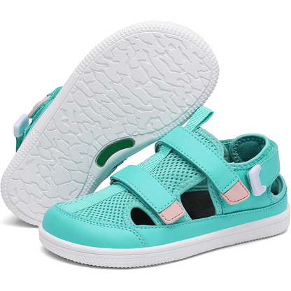 🔥 Barefoot Children's Closed Toe Breathable Summer Shoes with Scratch, Wide Toe and Zero Drop Sandals