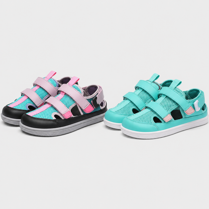 🔥 Barefoot Children's Closed Toe Breathable Summer Shoes with Scratch, Wide Toe and Zero Drop Sandals