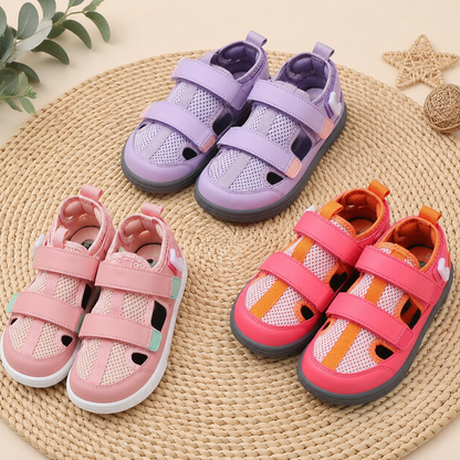 🔥 Barefoot Children's Closed Toe Breathable Summer Shoes with Scratch, Wide Toe and Zero Drop Sandals
